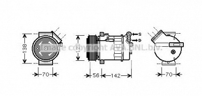 AVA QUALITY COOLING olk313 -  Компрессор, кондиционер